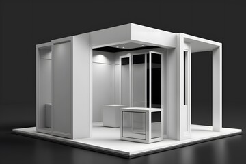 exhibition stand for mockup created using AI Generative Technology
