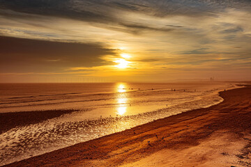 sunset on the beach