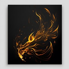 fire flames background created using AI Generative Technology
