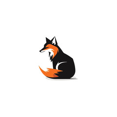fox minimalist modern logo vector,