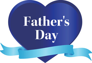 ハートとリボンの父の日のイラスト