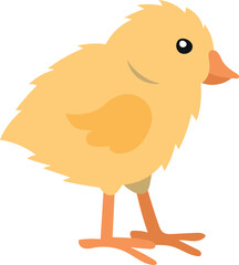 Cute cartoon chicken. Cute animal vector illustration for kids. Cartoon flat style.