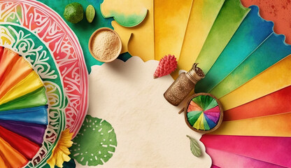 Cinco de mayo holiday background with copy space for text generative ai