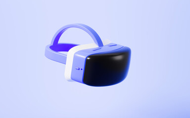 VR glasses virtual reality headset, 3d rendering.