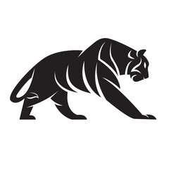 A tiger design isolated on transparent background. Wild Animals.