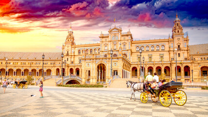 Plaza de Espana, Sevilla Spanien 