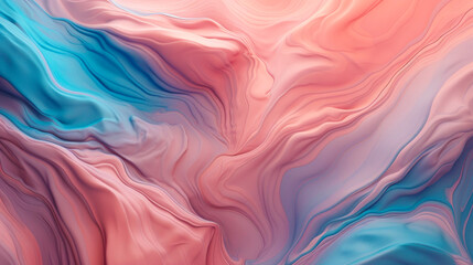 "Soft Pastels": Create a fluid art image using soft pastel colors, such as blush pink, mint green, and light blue, abstract