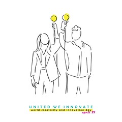 illustration of creative people