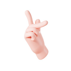 Cartoon diverse hand gestures, 3d rendering.