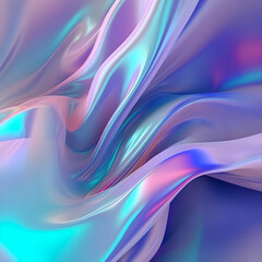 Vaporwave and holographic background, gradient chrome pattern, Generative AI