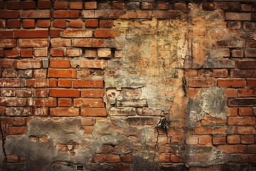 Brick wall background pattern wallpaper. Brickwork construction texture. Ai generated