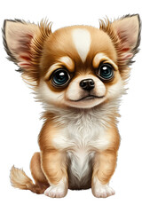 Obraz premium Chihuahua cute dog with a transparent background. Generative AI
