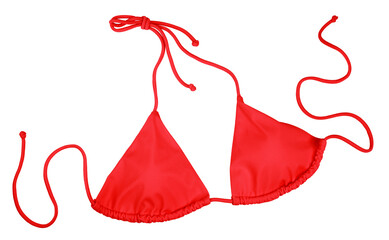 Red swimming suit isolated on transparent background