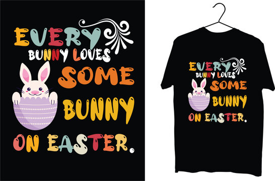 Happy Easter  typography graphics t  shirt design