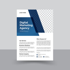 A4 flyer template, modern template and modern design, perfect for creative professional business, Corporate business flyer.	