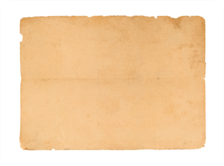 Old sheet of paper isolated on a png transparent background. Stock photo