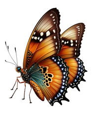 Butterfly Illustration With Transparent Background. Generative Ai.
