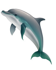 Dolphin Illustration With Transparent Background. Generative Ai.