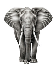 Fototapeta premium Elephant Illustration With Transparent Background. Generative Ai.