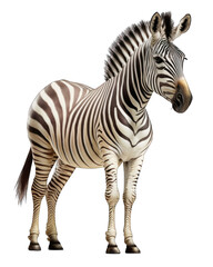 Fototapeta na wymiar Zebra Illustration With Transparent Background. Generative Ai.