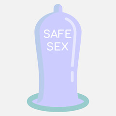 Safe sex. condom isolated on white background. Vector illustration	