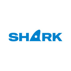 Shark lettering sign. text fish symbol. vector illustration