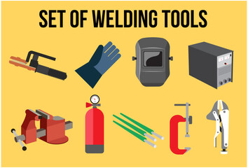 Set of welding tools