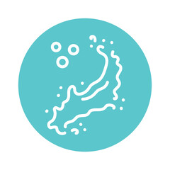 Water splash color line icon. Liquid flow.
