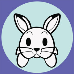 A cute rabbit vector art work