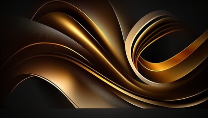 Black cool golden gradient background,Generative AI