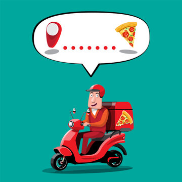 Big isolated Motorcycle vector colorful, illustrations of various colorful motorcycles. delivery bike, pizza and food delivery