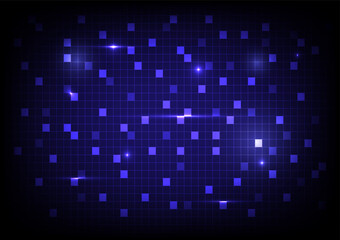Abstract square pixel mosaic technology illustration background.