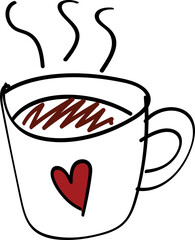cup of coffee with heart