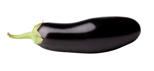 Fresh vegetable eggplant on transparent background. png file