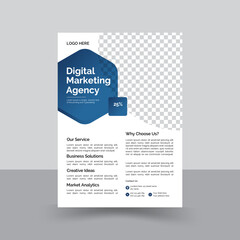 A4 flyer template, modern template and modern design, perfect for creative professional business, Corporate business flyer.