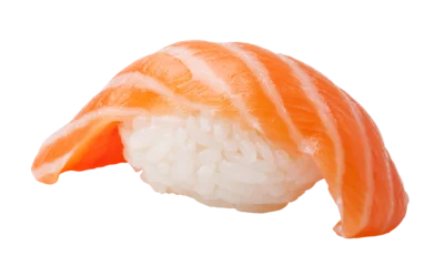 Foto op Plexiglas Sake sushi on transparent background. png file © Gresei