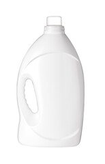 white plastic bottle on transparent background. png file