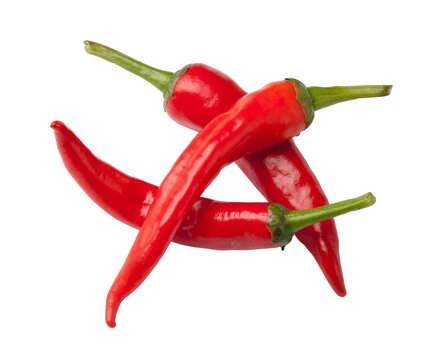 Fresh red pepper on transparent background. png file
