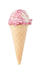 ice cream with cone on transparent background. png file
