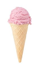 ice cream with cone on transparent background. png file