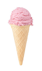 ice cream with cone on transparent background. png file