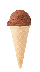 ice cream with cone on transparent background. png file