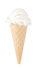 ice cream with cone on transparent background. png file