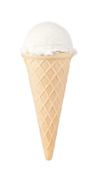 ice cream with cone on transparent background. png file