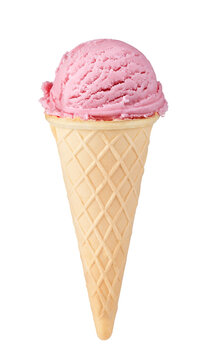 ice cream with cone on transparent background. png file