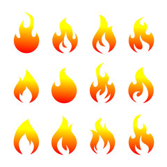 fire flame. set icon vector ilustration. isolated on white background