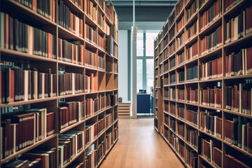 A library with many books on the shelves