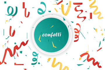 Colorful confetti background with color