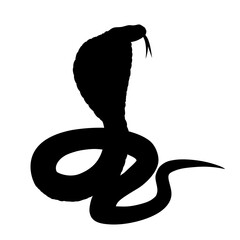 Vector silhouette of a snake. Cobra silhouette.