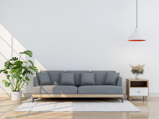 interior living room with sofa. 3D render